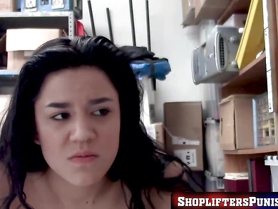 ShopliftersPunished.com - Chubby young lady dicked roughly and facialized by horny cop for thievery