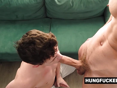 Twink's shaved perfect asshole tongue fucked and deep ass banged!