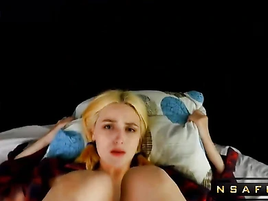Stepsister Wakes Me Up with a Blowjob and Gets a Facial p2