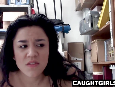 Chubby thief punished with facial and deep dicking