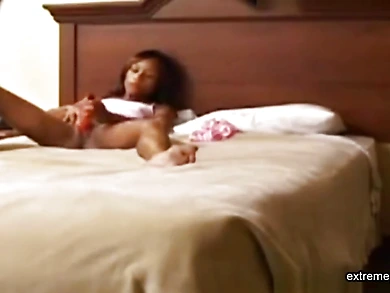 Ebony Stepdaughter caught with mum's dildo