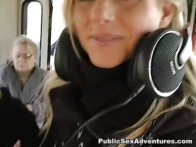 Blonde party girl loves outdoor fucking